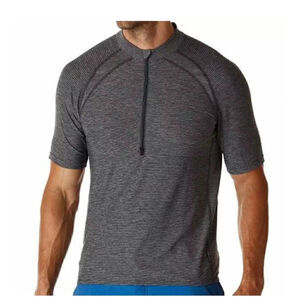 CLUB RIDE ROADEO JERSEY STRIPED GRAY SHORT SLEEVE, SZ SMALL